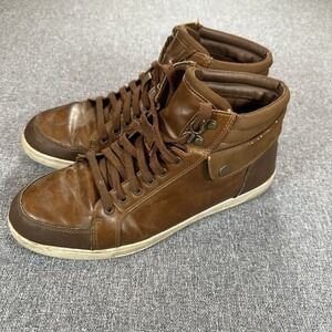 American Eagle Men's Brown Hiker Boots Flexastride Memory Foam Size 10.5 Leather